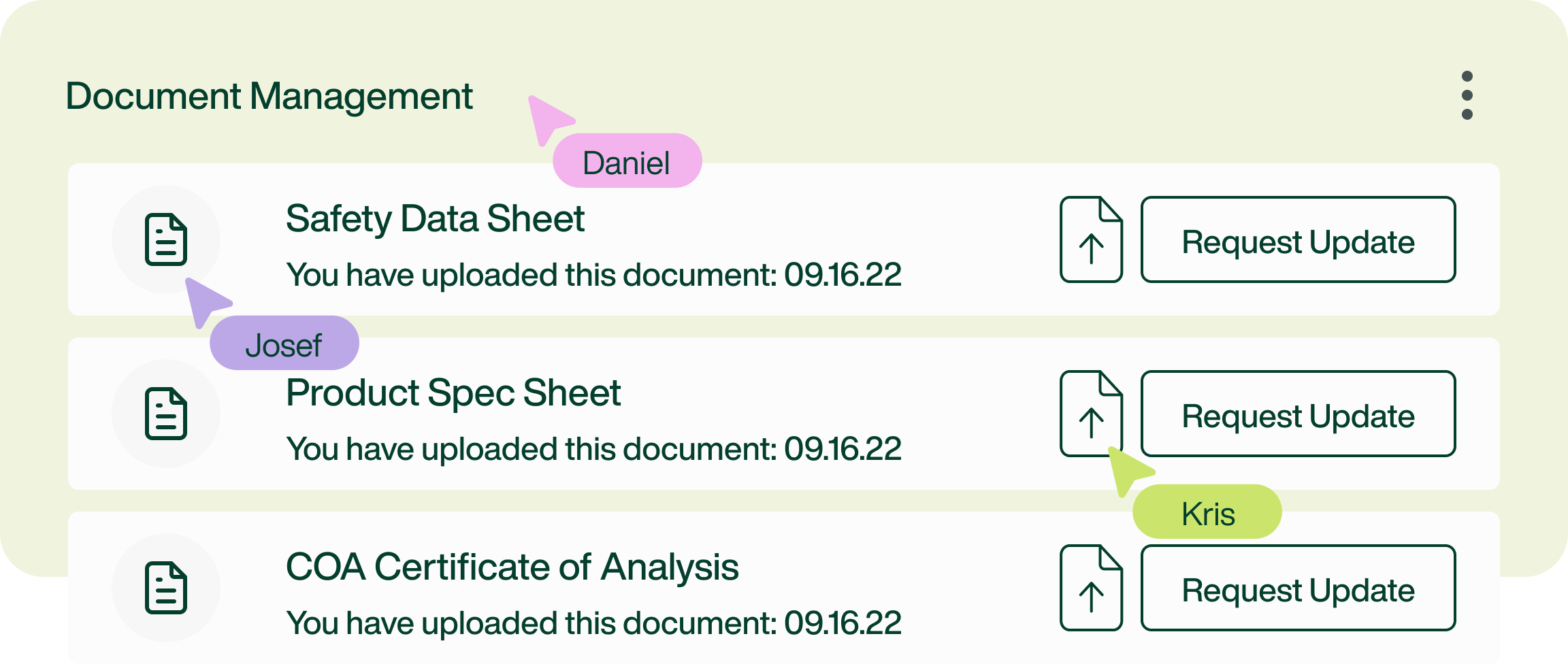 Document Management - External Sharing Screen
